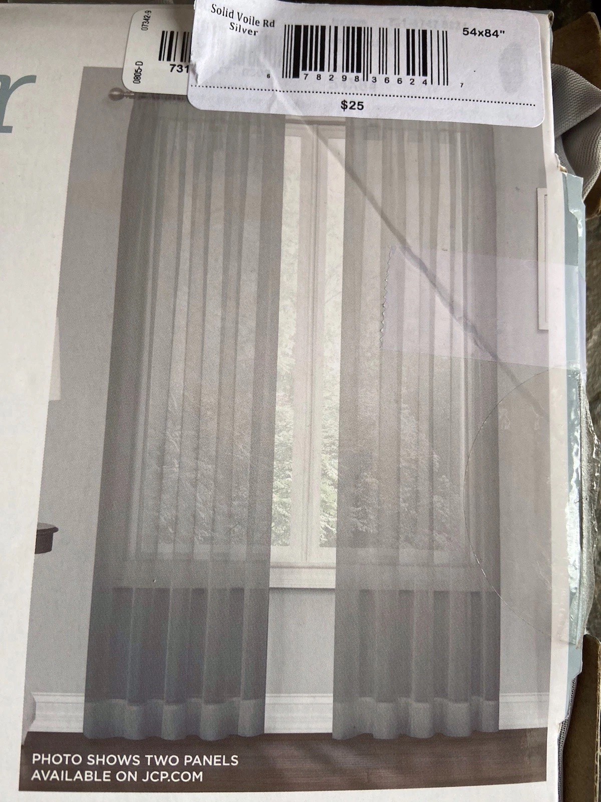 Single Rod Pocket Panel 54×84, Silver