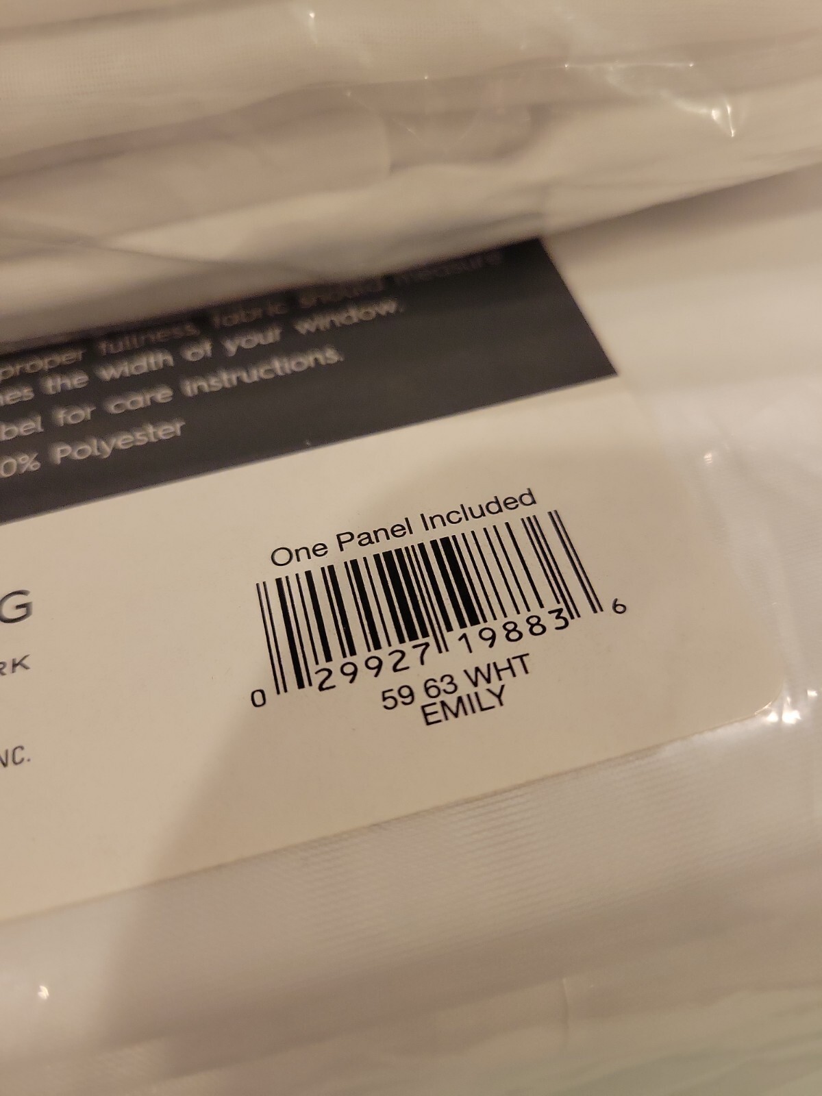 (2) No. 918 lichtenberg Emily Sheer Curtain Panel 59in x 63in, white, new