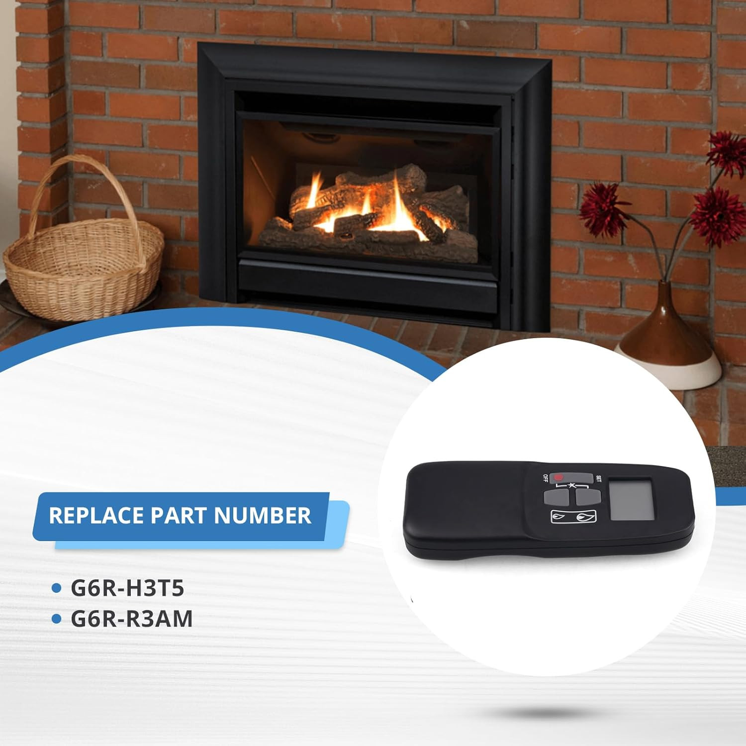 G6R-H3T5 GV60 Remote for Real Fyre, Valor & Empire Fireplace Systems