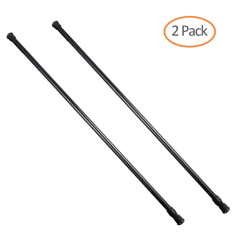 2PCS Heavy-Duty Steel Tension Curtain Rod Spring Load Adjustable Curtain Pole