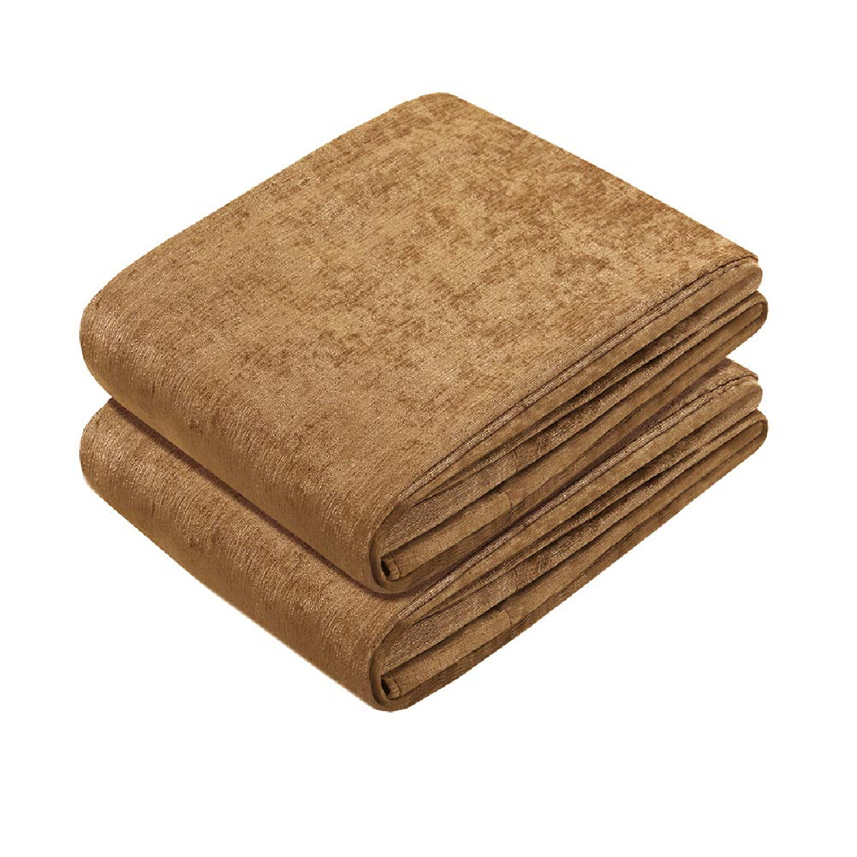 Elkca Double-Sided Chenille Window Curtains For Kitchen Luxury Bronze Short