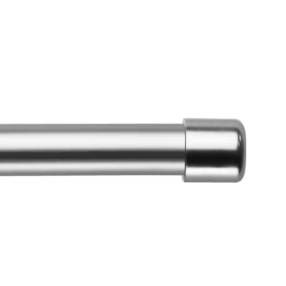 24 In. – 48 In. Telescoping 3/4 In. Single Curtain Rod in Ellis Satin Nickel