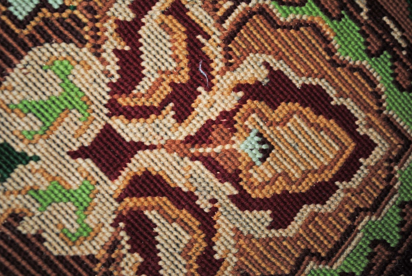 ANTIQUE NEEDLEPOINT TAPESTRY PORTIER FOR DOORWAY OR VALANCE FOR WINDOW