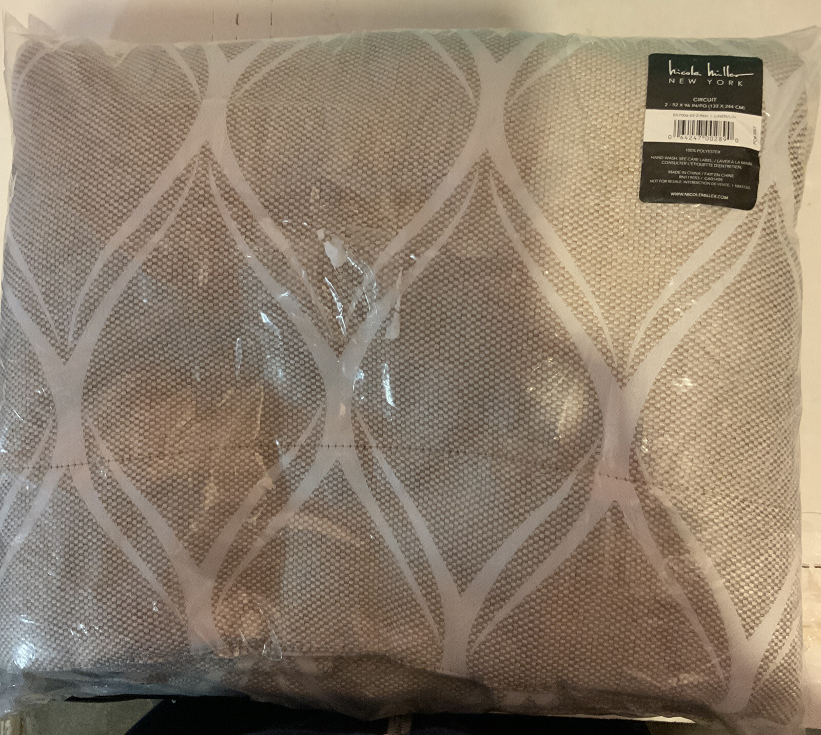 ⚜ Nicole Miller Curtain Panels Set Of 2 (52×96) Circuit Blackout Hidden Rod👌🆕️