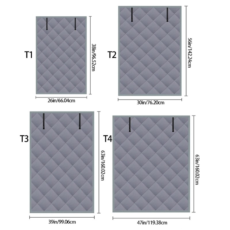 Window Insulation Curtain Set Reinforced Oxford Fabric Fasteners Complete Set