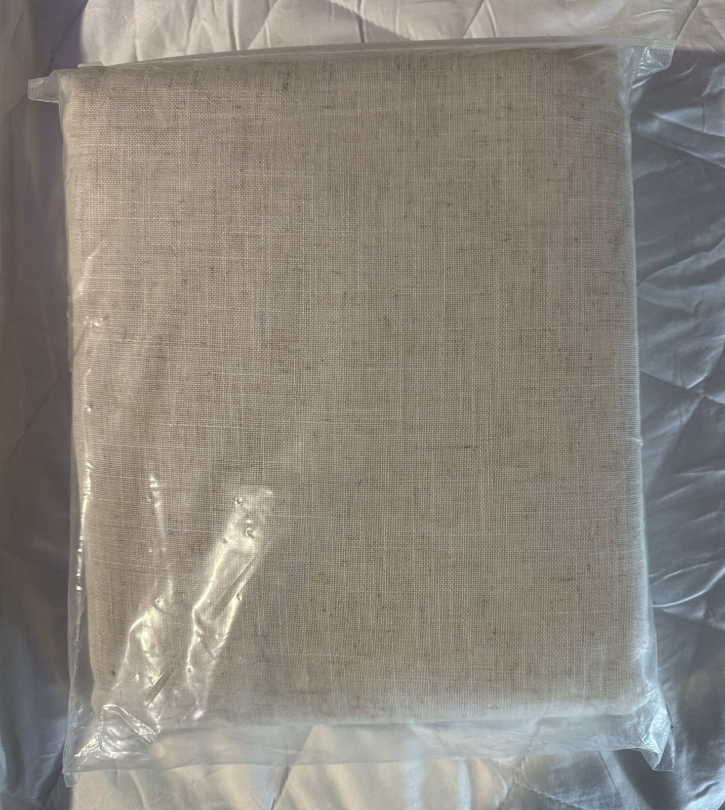 Pitalk 52×108 Inch Back Tab Linen Blend Sheer Curtains Natural NEW SEALED 💕