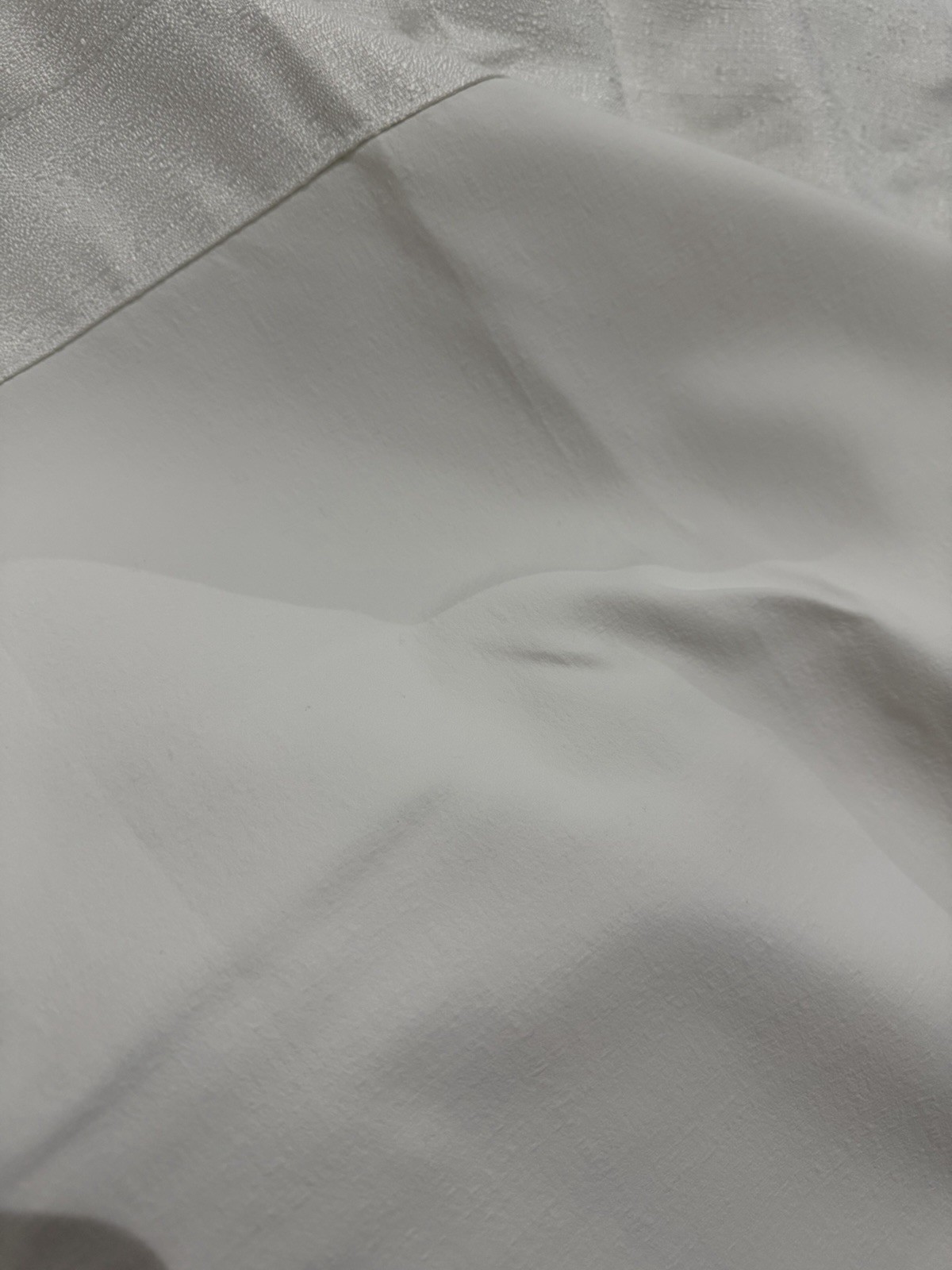 Eclipse Samara White Polyester Solid Curtain Panel 42 x 84 in Rod Pocket