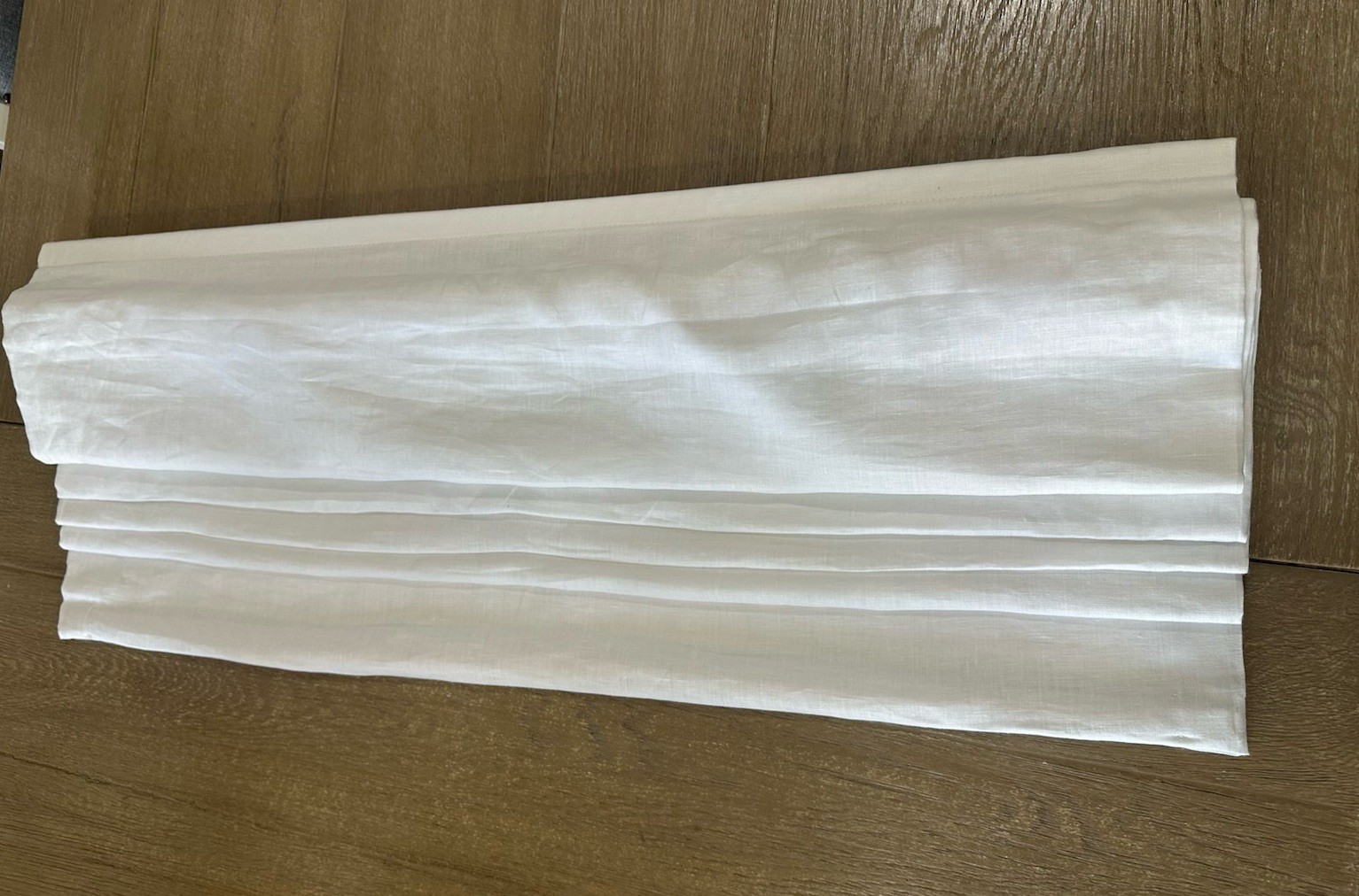 Pottery Barn Belgian linen Roman Shade white 32×64 Replacement Hardware