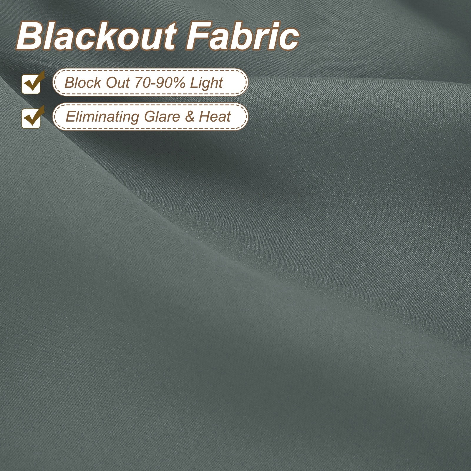 Window Valance, 52 x 18 Inch Valance Curtains for Windows Bedroom, Dark Grey