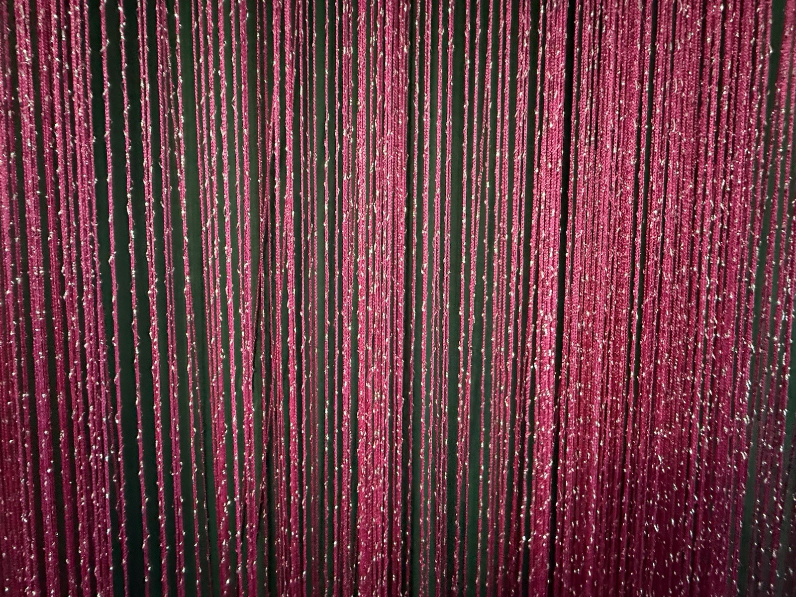 Pink Glitter String Door Curtain Y2K String 2 Panels Mesh Bratz 2000s