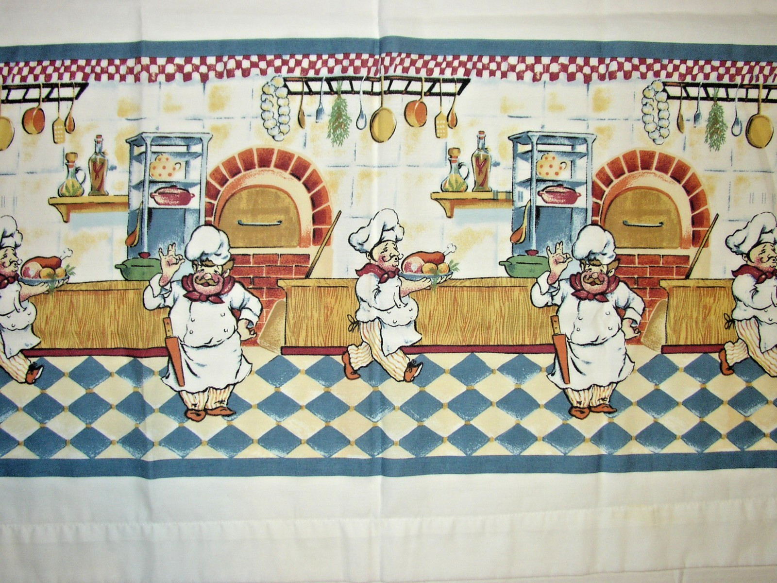 Kitchen VALANCE 29x14L Gourmet Chef Olive Italian
