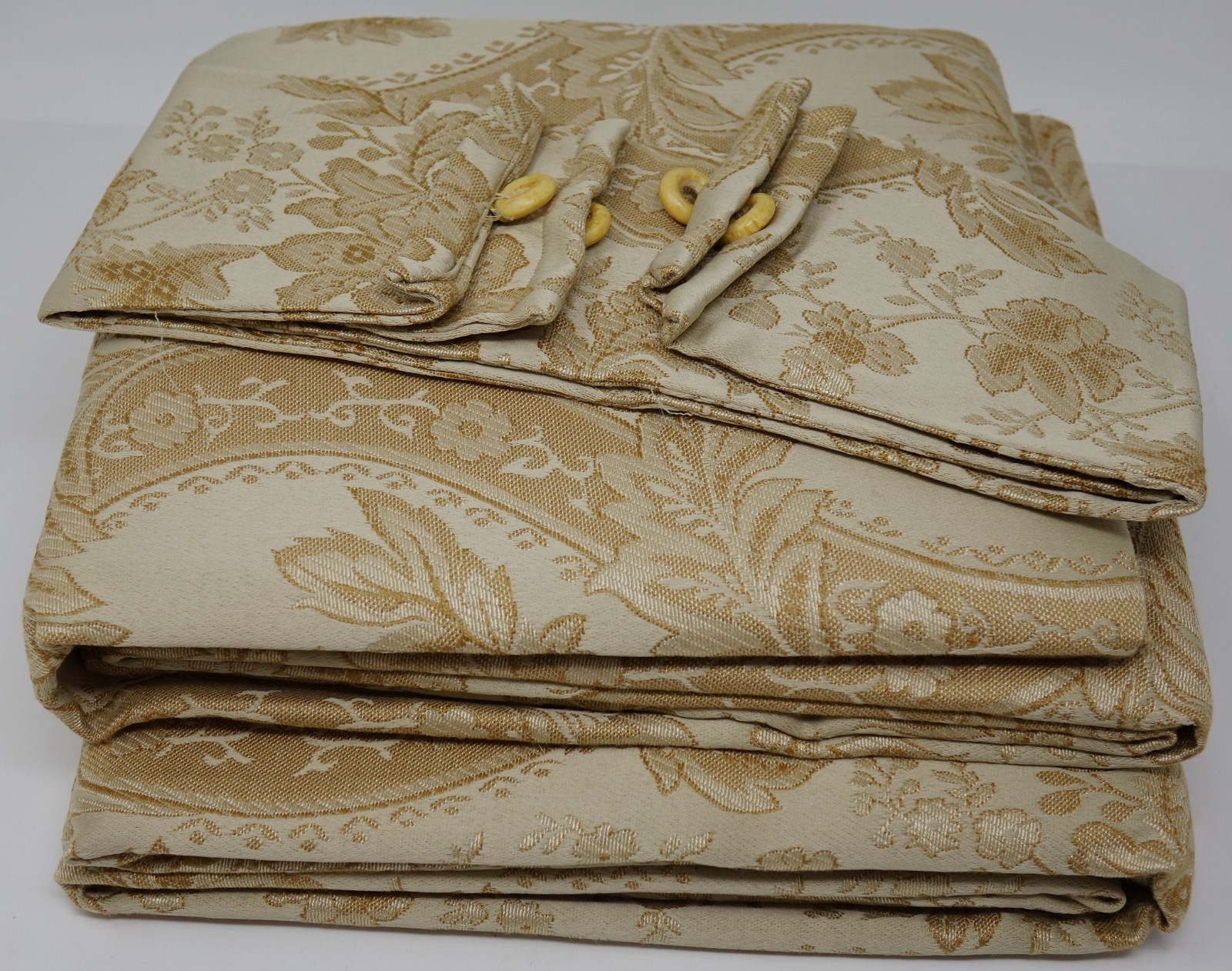 New Monmartre European Style Luxury Jacquard Pole Top Drapery Panels – Gold