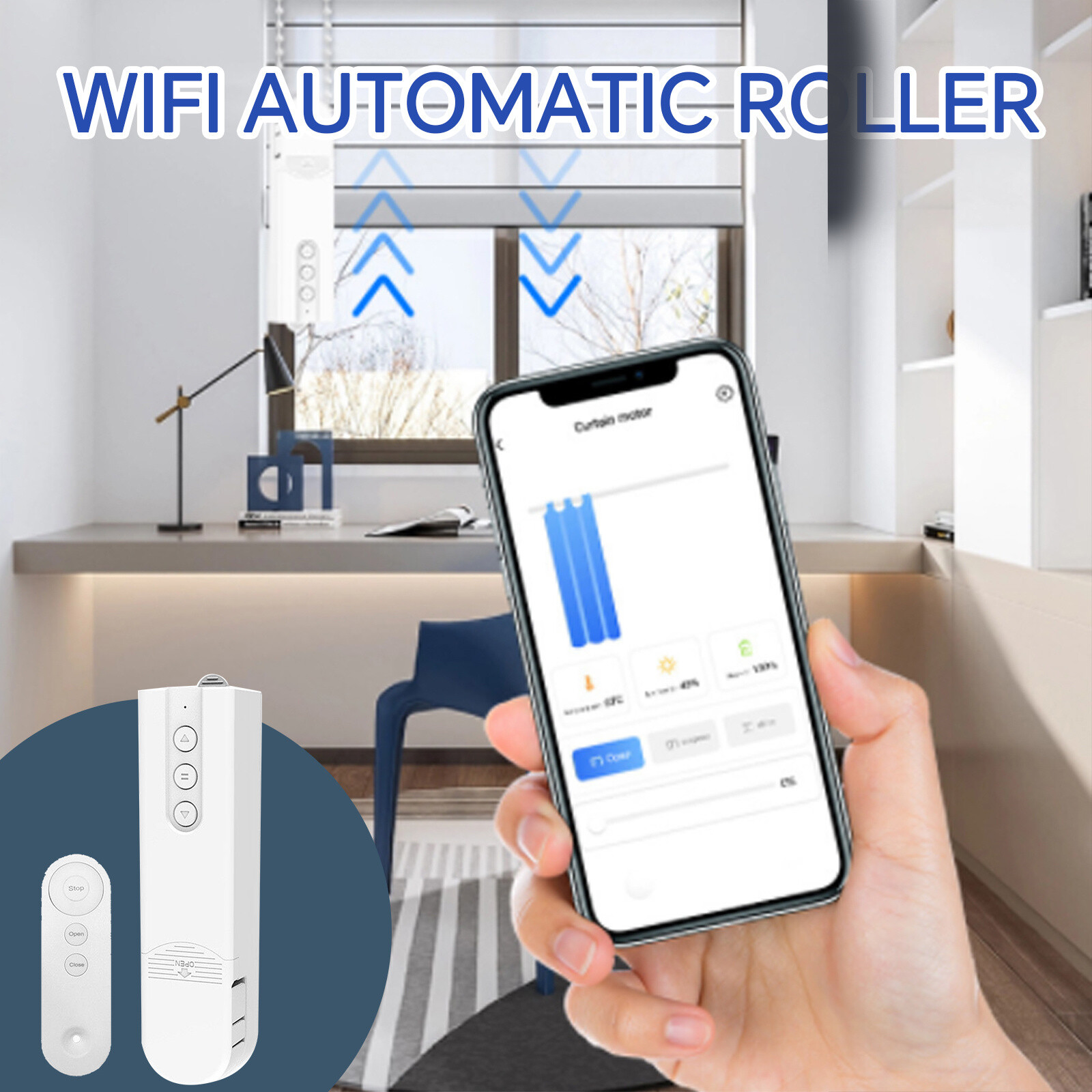 Smart Blind Motor Wifi Automatic Roller Shutter with App Control Bluetooth