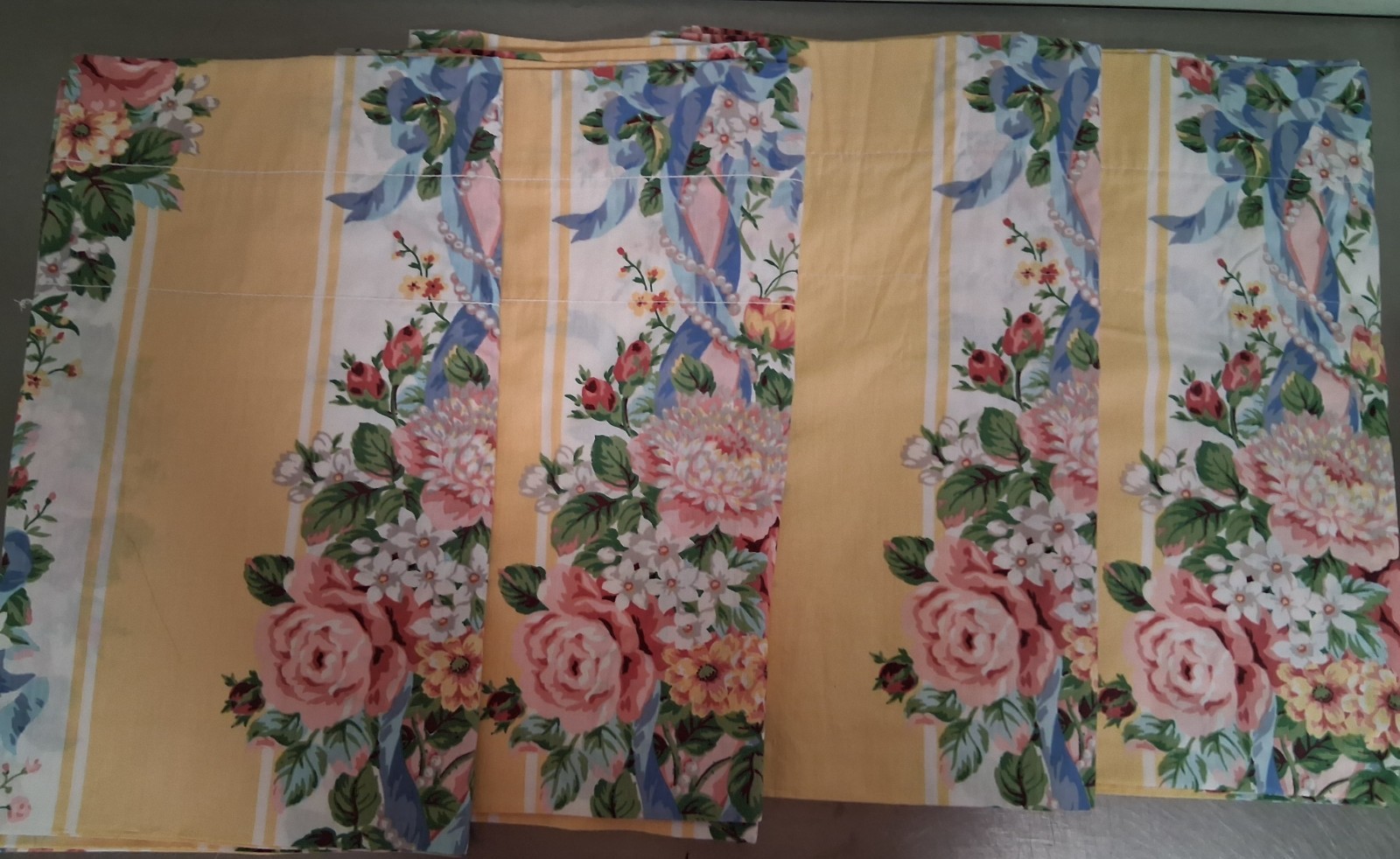 CROSCILL Princess Valance-Beautiful 4 Available-86 x 15-Stripes & Florals