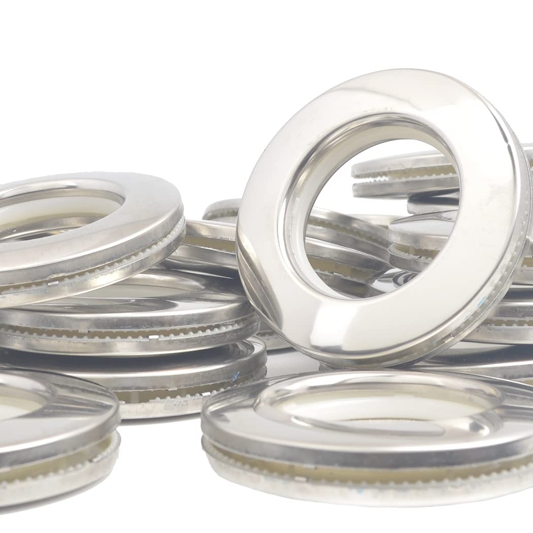 Kuasting Curtain Grommets Surface 20 pcs Stainless Steel Metal Curtain Eyelet…