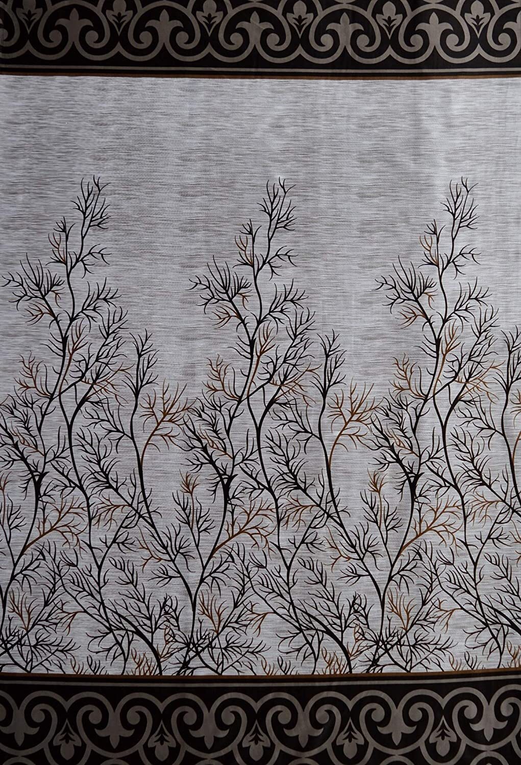 2 Piece Eyelet Polyester Door Curtains 7Ft – Brown (Cb)