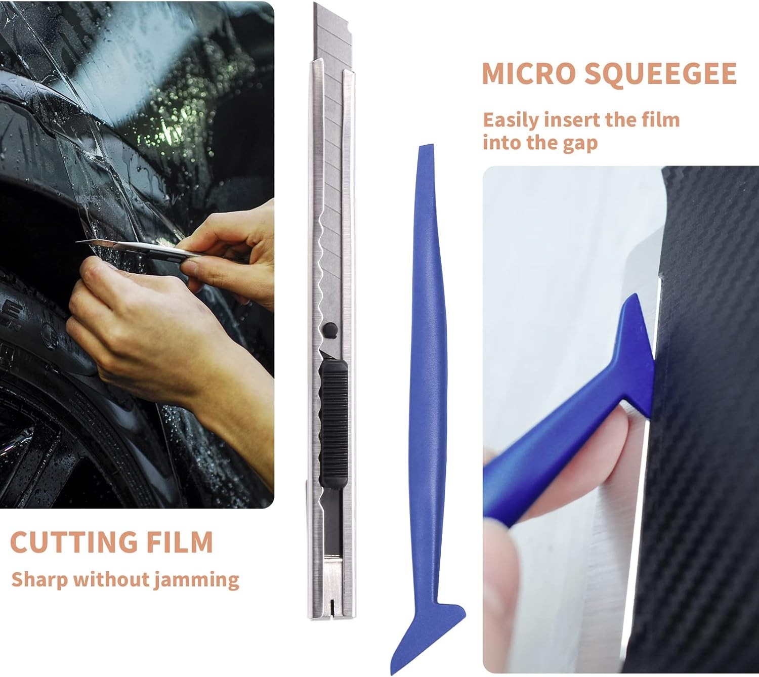 Vinyl Application Tool Kit Felt Squeegee Knife