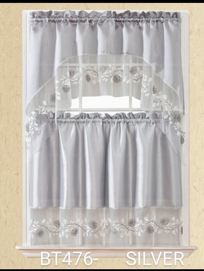 Kitchen Curtain Grey