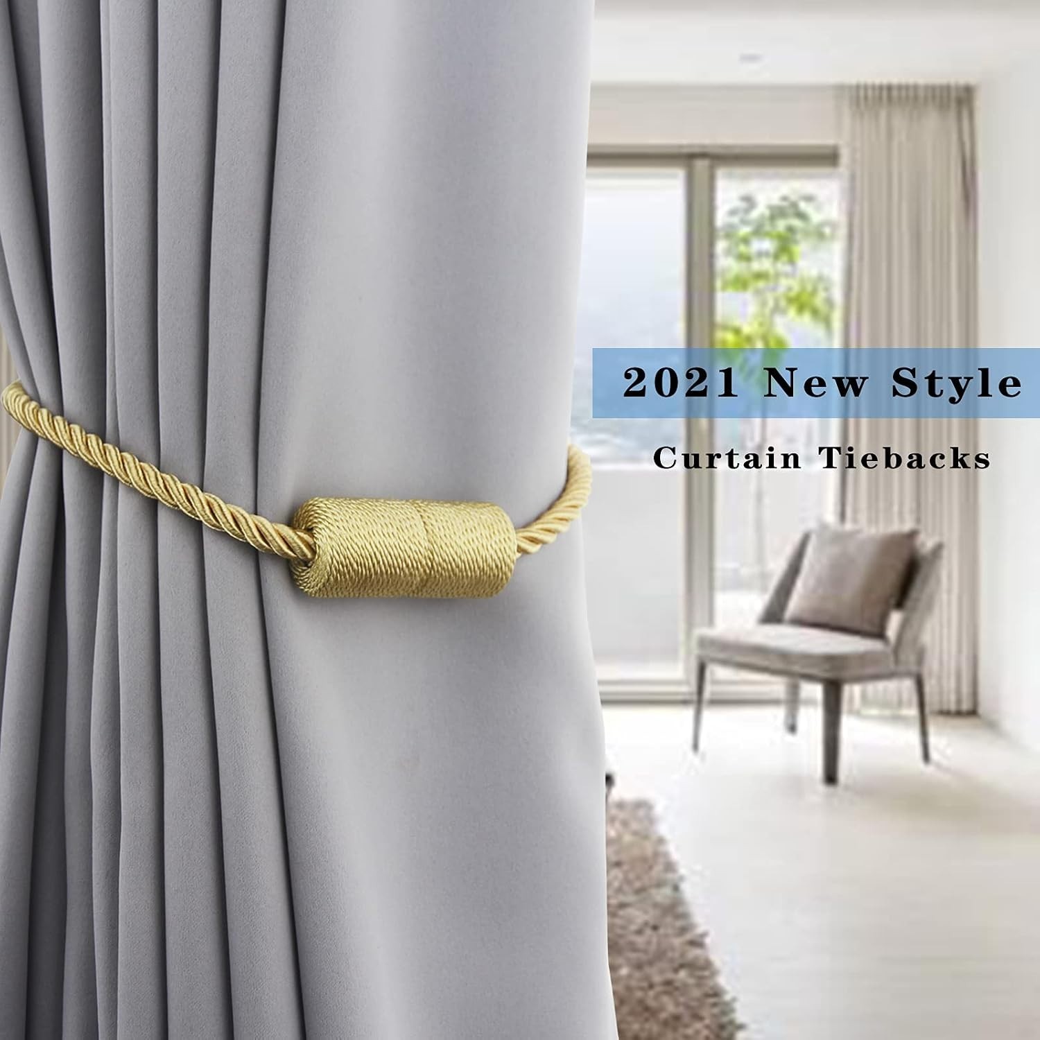 2 Pack Strong Magnetic Curtain Tiebacks Outdoor Elegant Decorative Tie Backs …