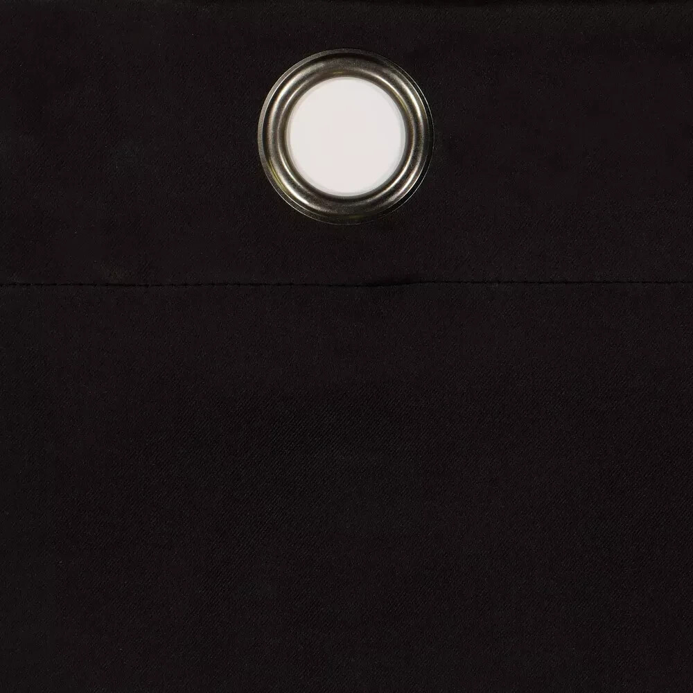 ⚡ 1 Pc Blackout Shadow Window Curtain Panels – Eclipse – Black Size 37″W x 63″L