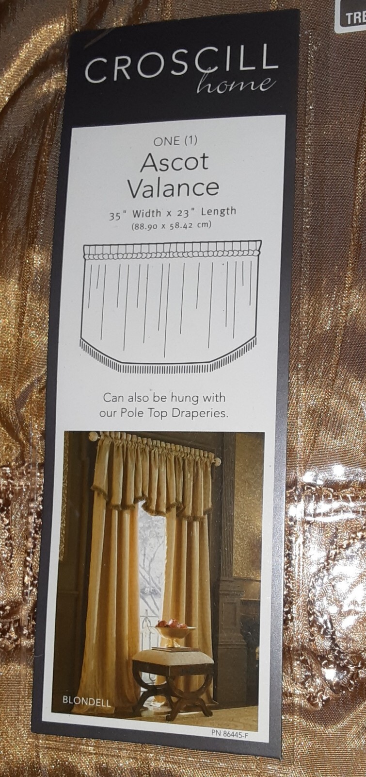 NIP Croscill Home Ascot Valance 35″ × 23″ “Blondell”