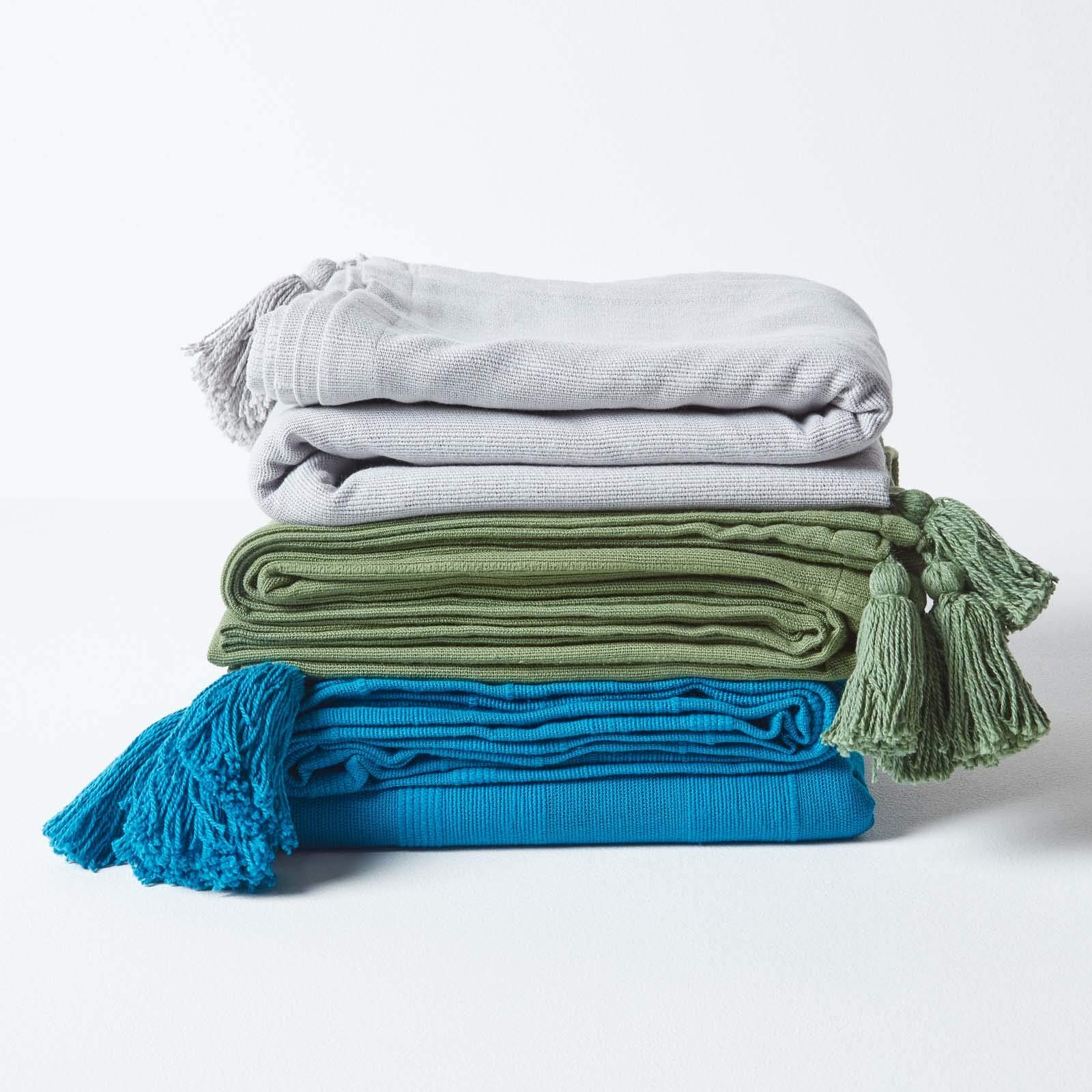 Throw Blanket Rajput Green – Lightweight Cotton Blanket 150×200 cm, Bedspread 100%…