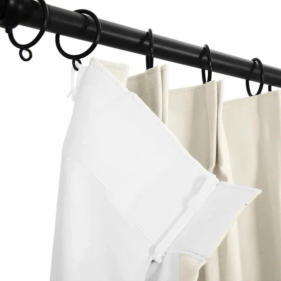 TWOPAGES Lila Thermal Insulated Pleated Curtains Ivory White (2) 52”Wx102”L NEW