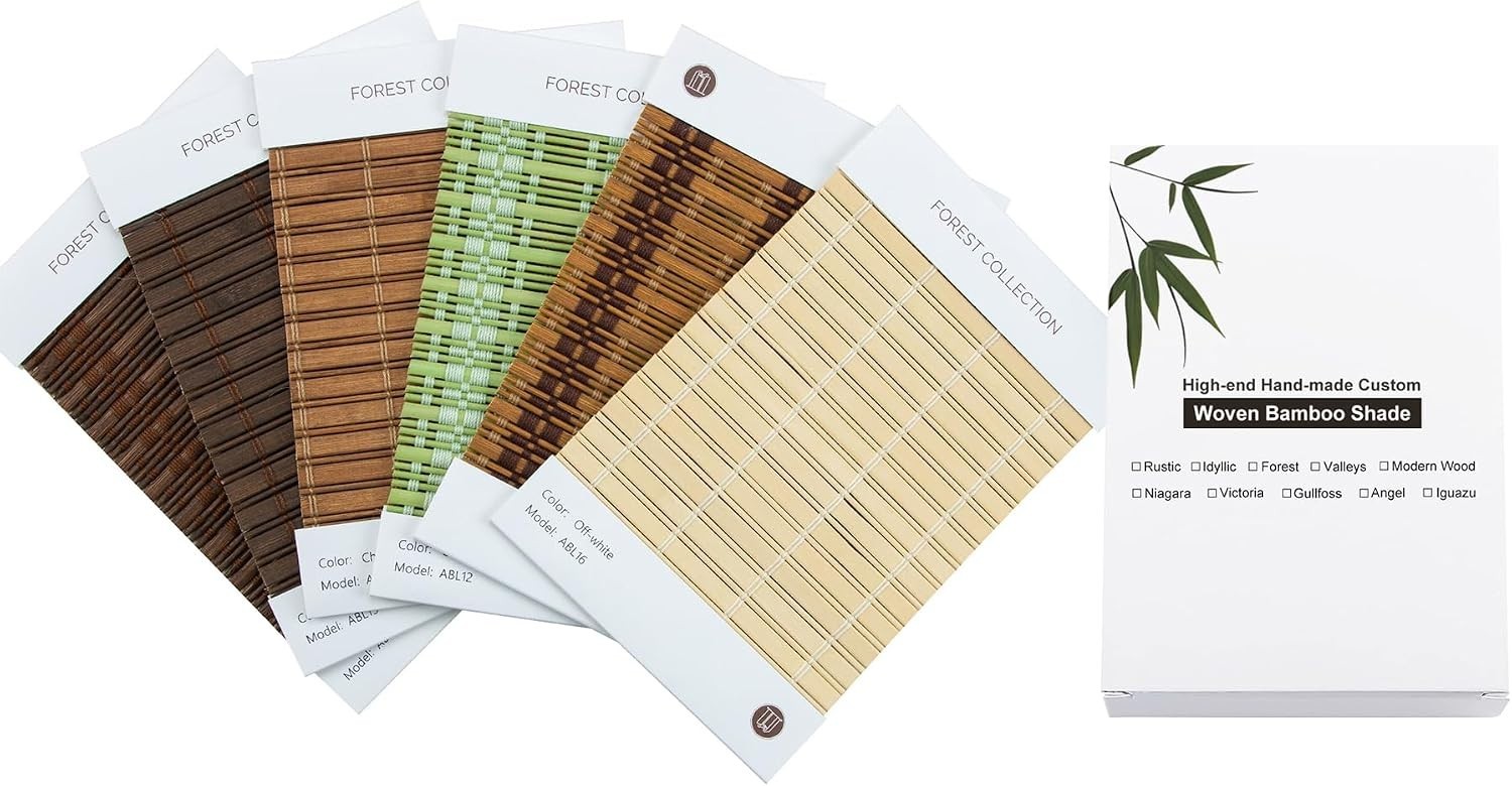 Custom Bamboo Shades Cordless Bamboo Roman Shades for Windows and Doors Natur…