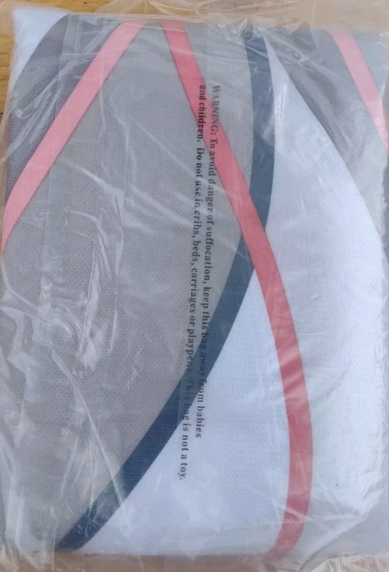 Lichtenberg Single Curtain Panel 48″ x 84″ White With Orange Blue No 918 (New)