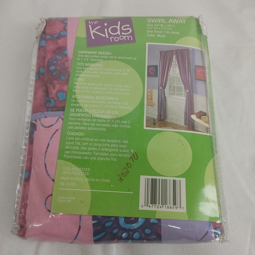 The Kids Room Swirl Away Panel Set Of 3 Each Has One 54”x84” Panel. New