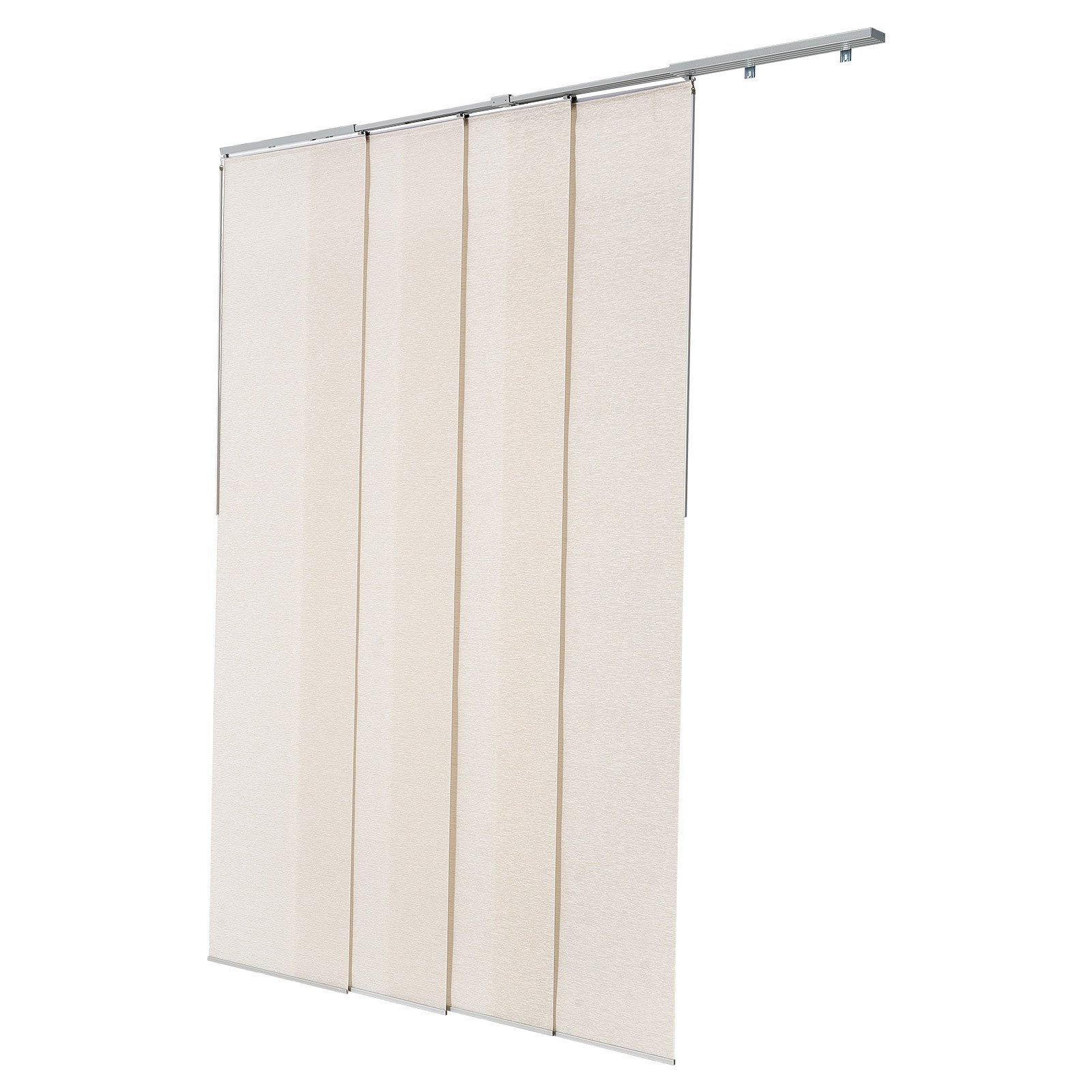 Uimoso Adjustable Panel Track Blinds, Width 45.8in to 86in, Light Brown