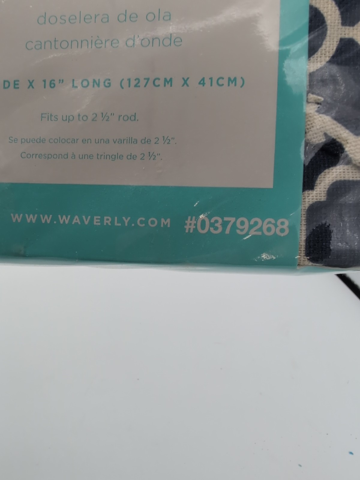 Waverly Wave Valance Lovely Lattice Indigo Blue Valance 50″ X 16″ #0379268