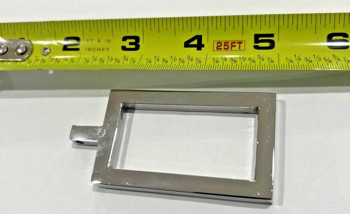 10 -Polished Chrome Rectangular Curtain Ring 2.5″ x 1.5″ Modern Drapery Hardware