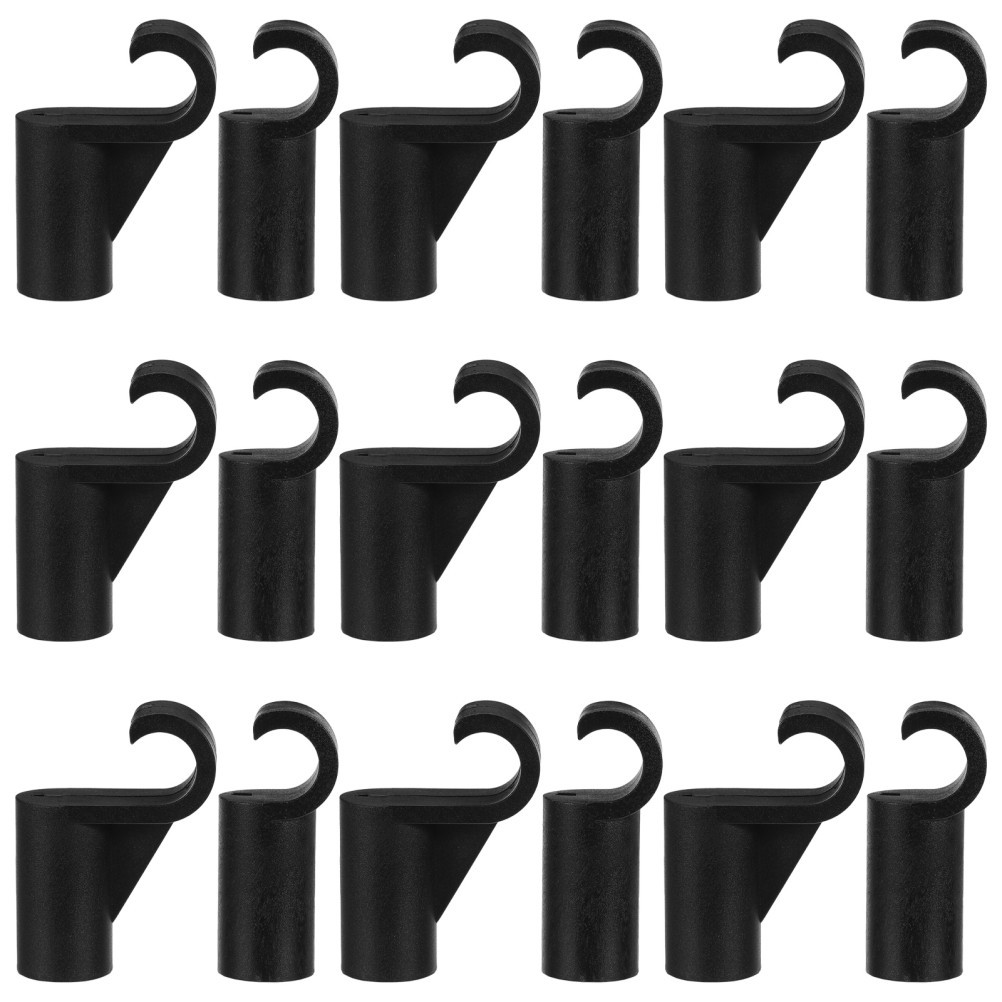 20Pcs Sturdy Iron Pipe Closet Rod Supports Garment Rack Connectors Black