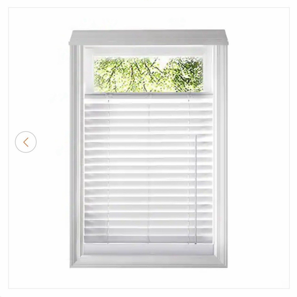 Home Decorators Collection Cordless Light Filtering Faux Wood Blinds 24×72 White