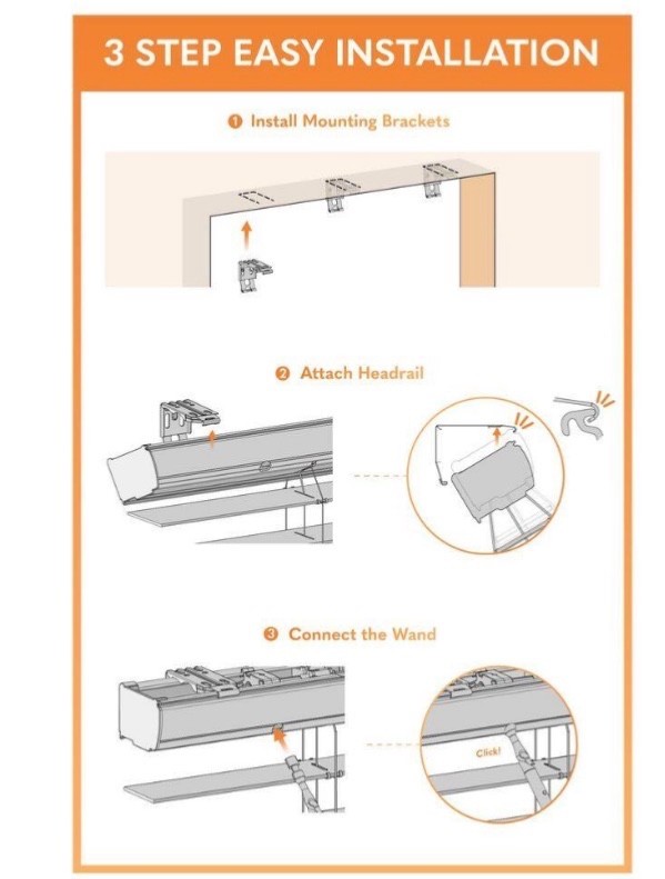White Cordless Faux Wood Blinds for Windows with 2 in