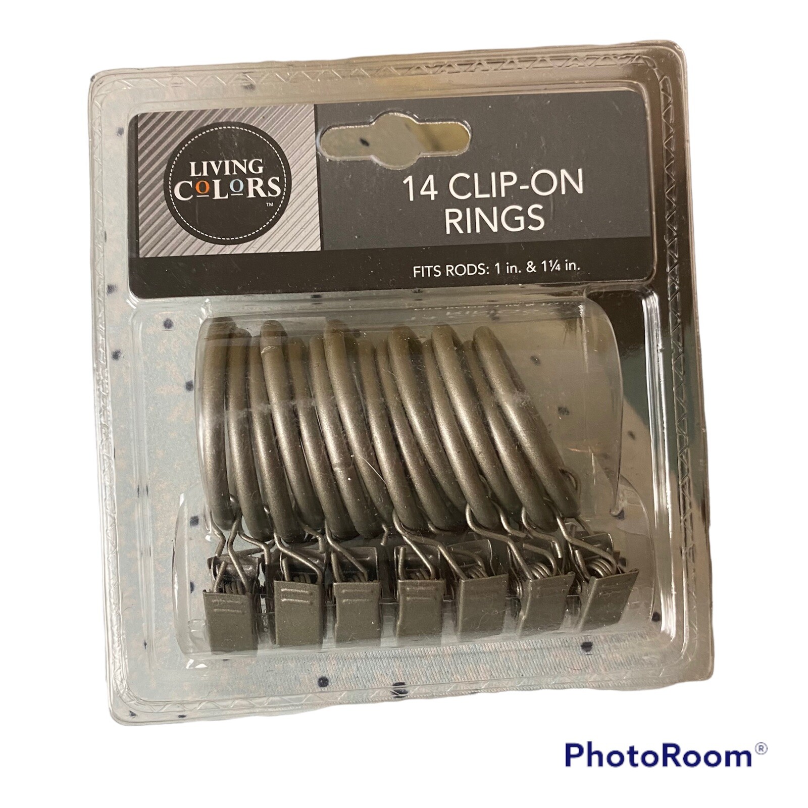14 clip on ting clips fits rods 1 inch & 1 .25 inches living colors