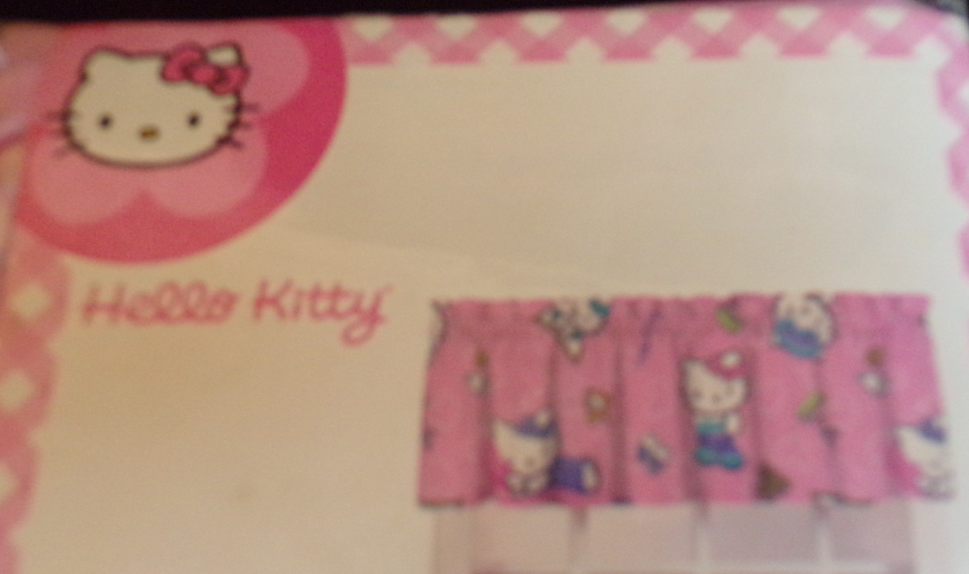 Hello Kitty Sanrio Home Collection Tailored Valance Slumber Party 80×13 2004 NIP