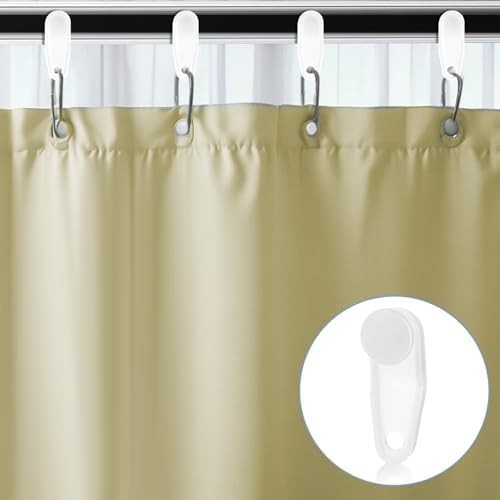 50 PCS Curtain Track Gliders White Traverse Rod Slides Replacement Plastic Snap-