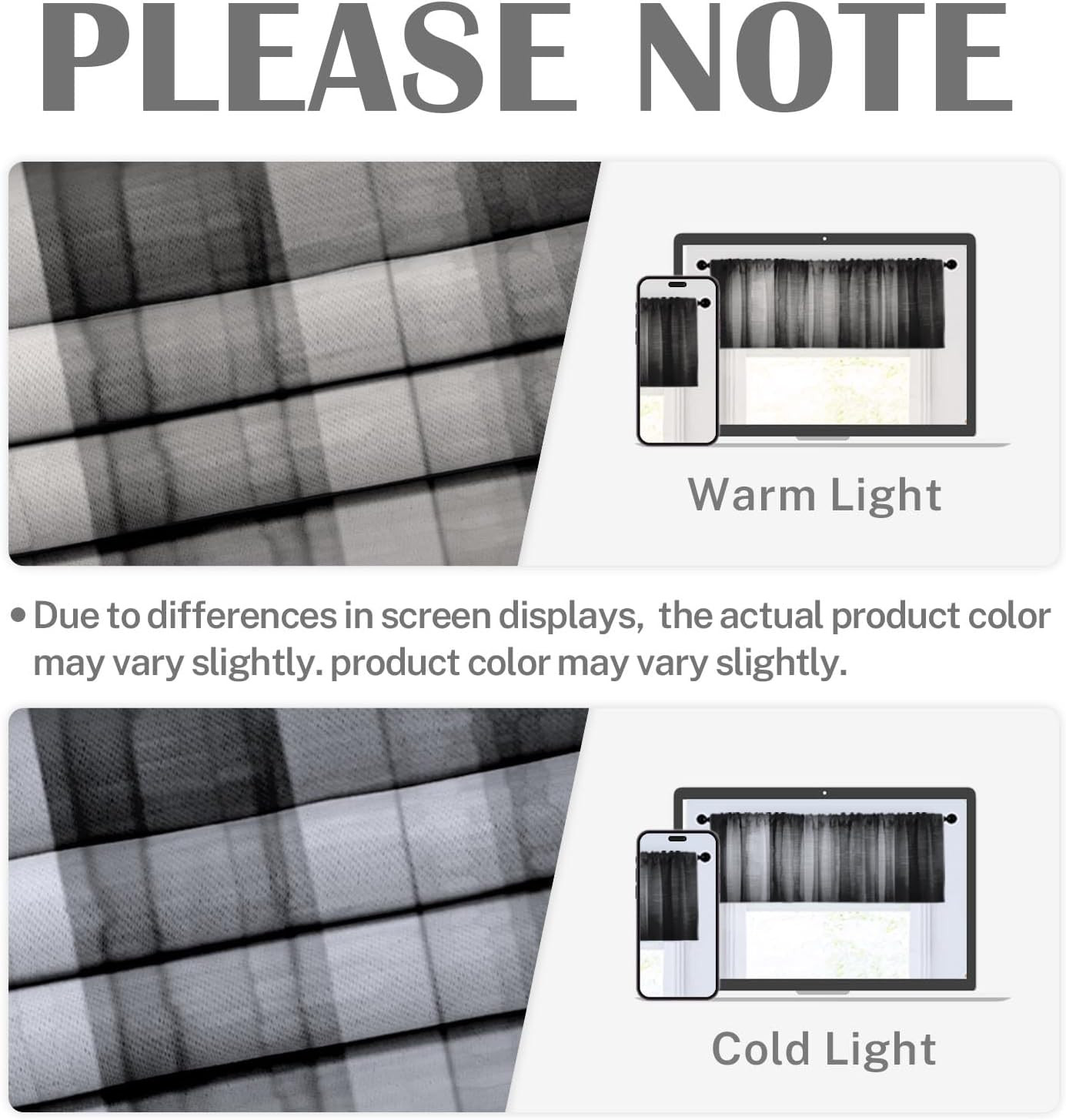 2 Pack Dark Grey Valances Window Treatments, Gray Striped Abstract Blackout Drap
