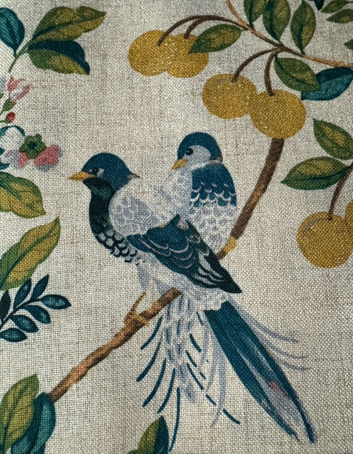 Anatara Floral & Birds Window Curtains Drapes Two Panels 37″ x 96″ NEW