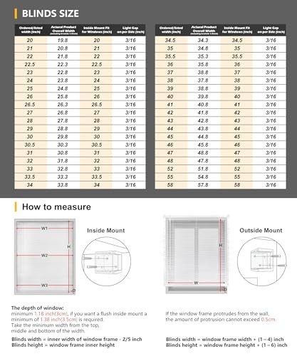 Cordless 1″ Vinyl Mini Blinds for Indoor Windows – Light 29″ W x 72″ H White
