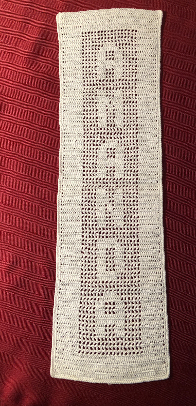 Crochet Panel featuring “AMANDA” – 6×20″