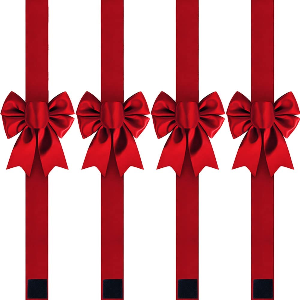 Christmas Cabinet Bows Festive Ribbons Large Door Ribbon Decoration Red