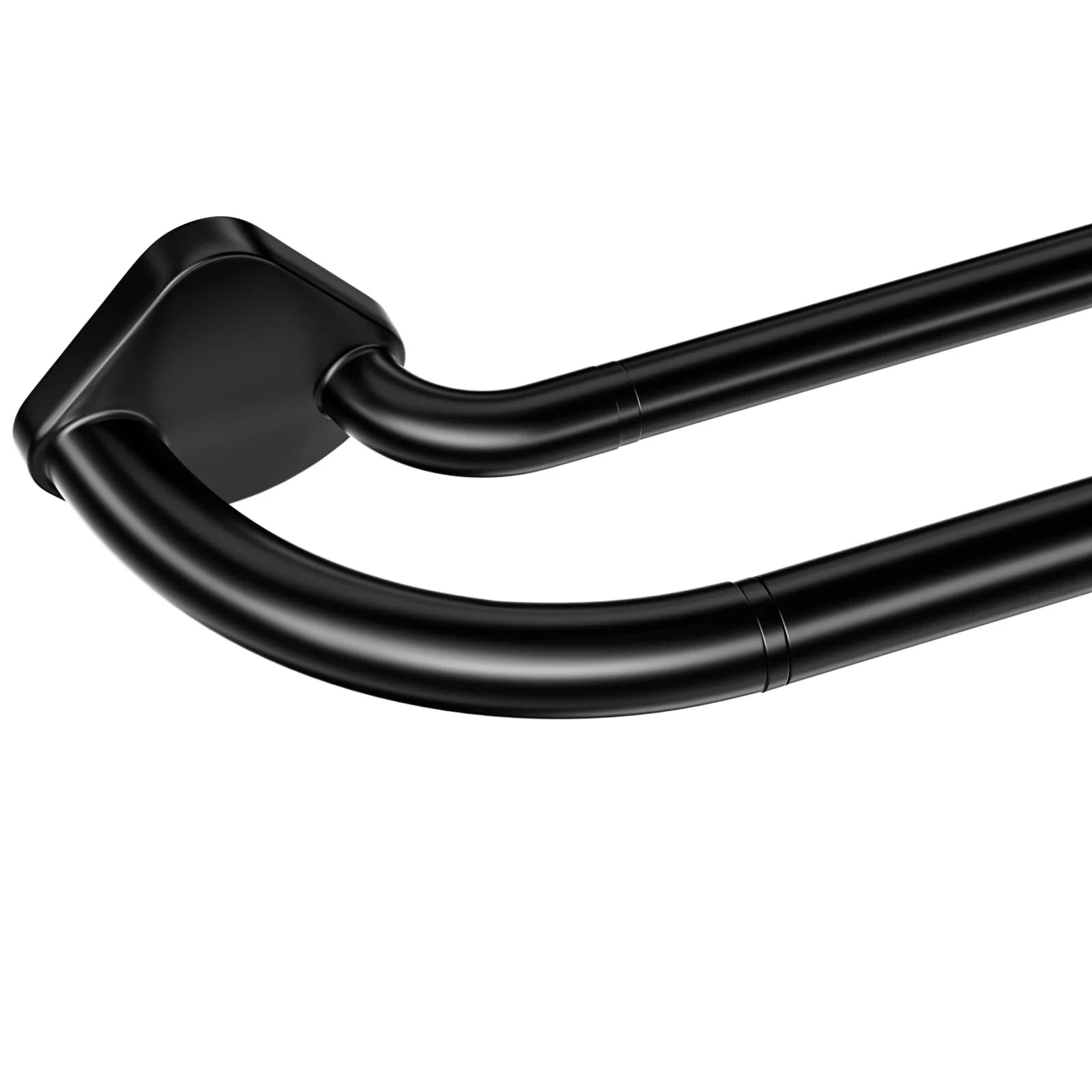 Double Curtain Rods 48 to 84 Inches, Wrap around Curtain Rods, Extendable Double