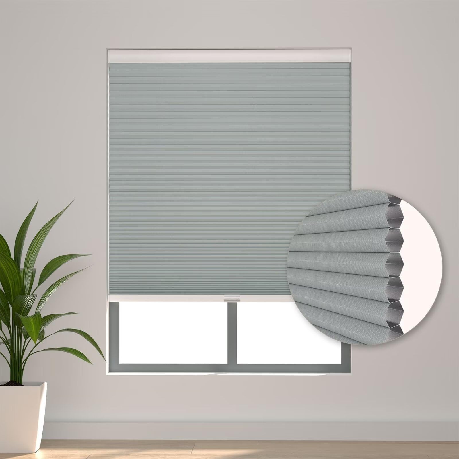 Cordless Cellular Shades, Blackout Room Darkening Black Out Honeycomb Blinds …