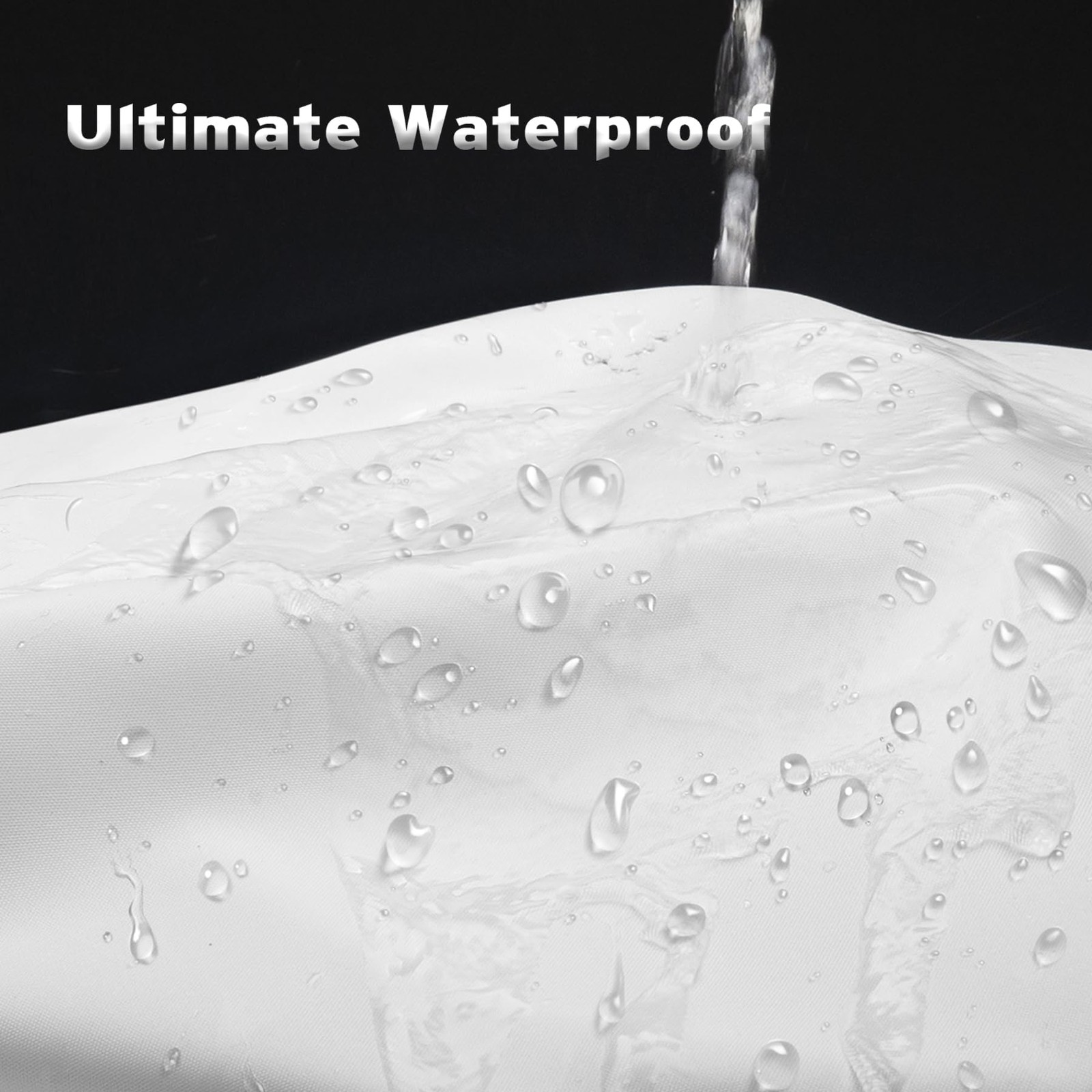 Titanker Waterproof Fabric Shower Curtain 70″W x 72″L (Pack of 1), White