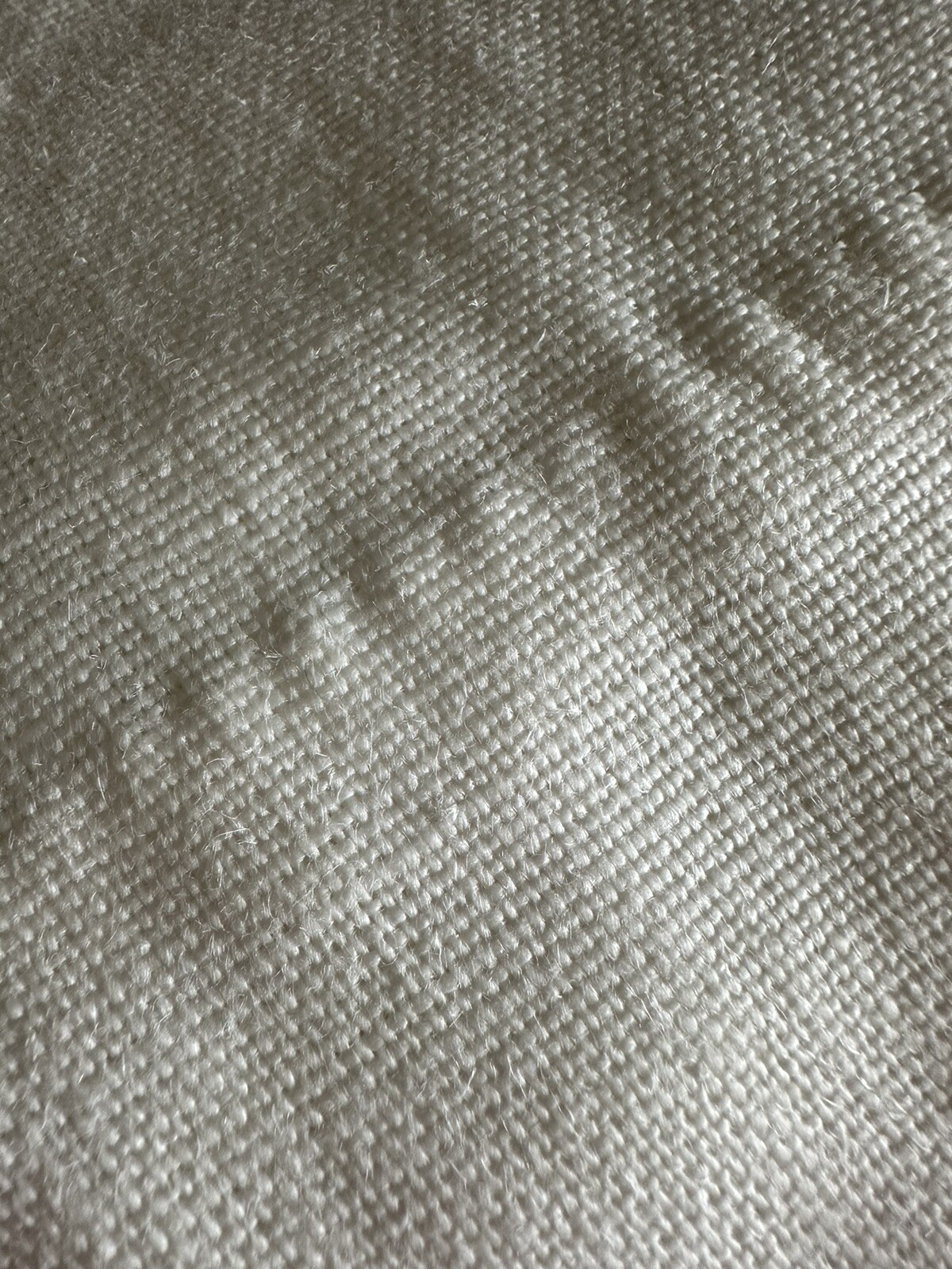 Single Restoration Hardware Belgian Textured Linen Curtain 96×48 White Lined