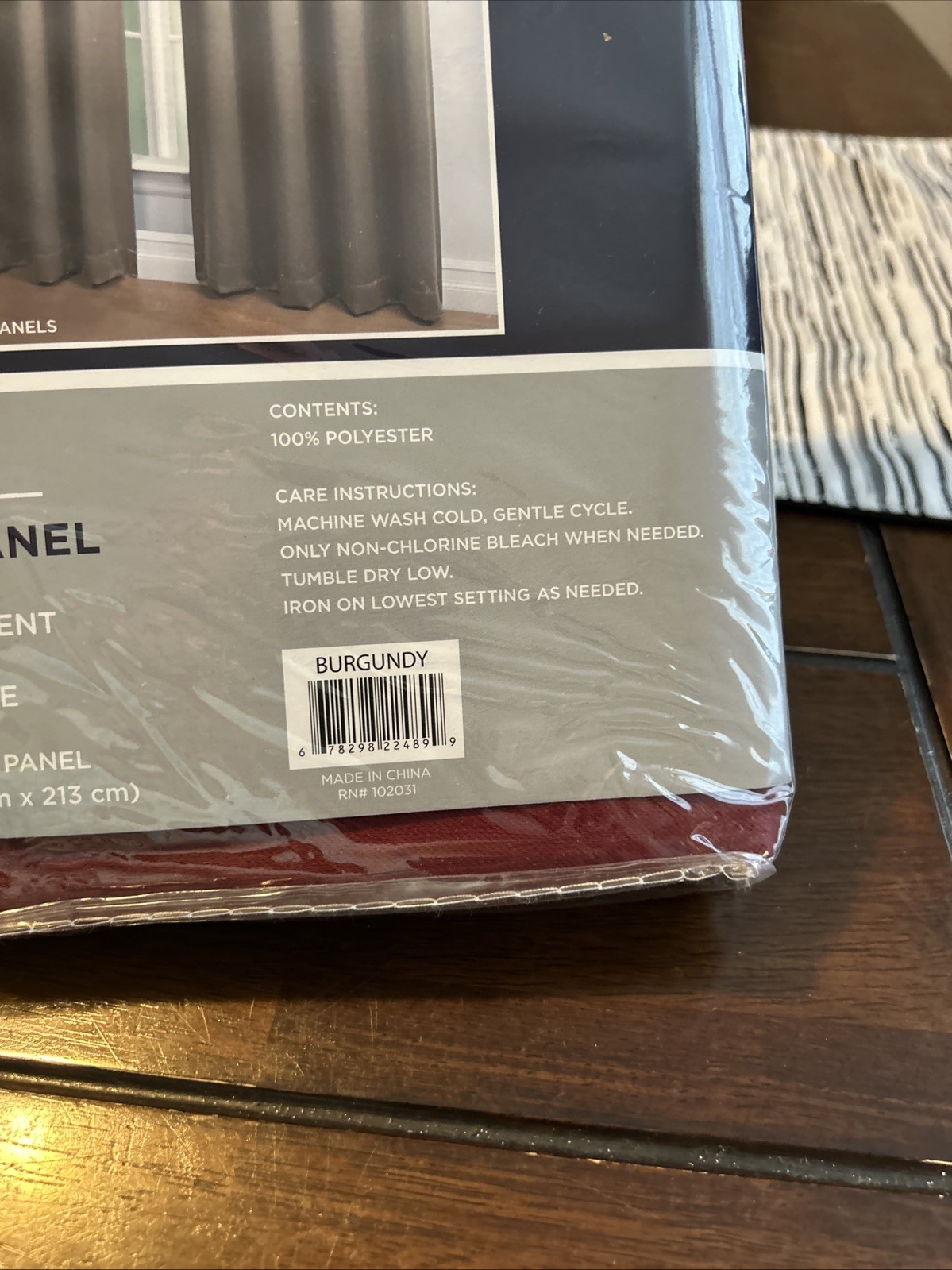 2 Blackout Window Panels with Grommets 50”x84” Burgundy New