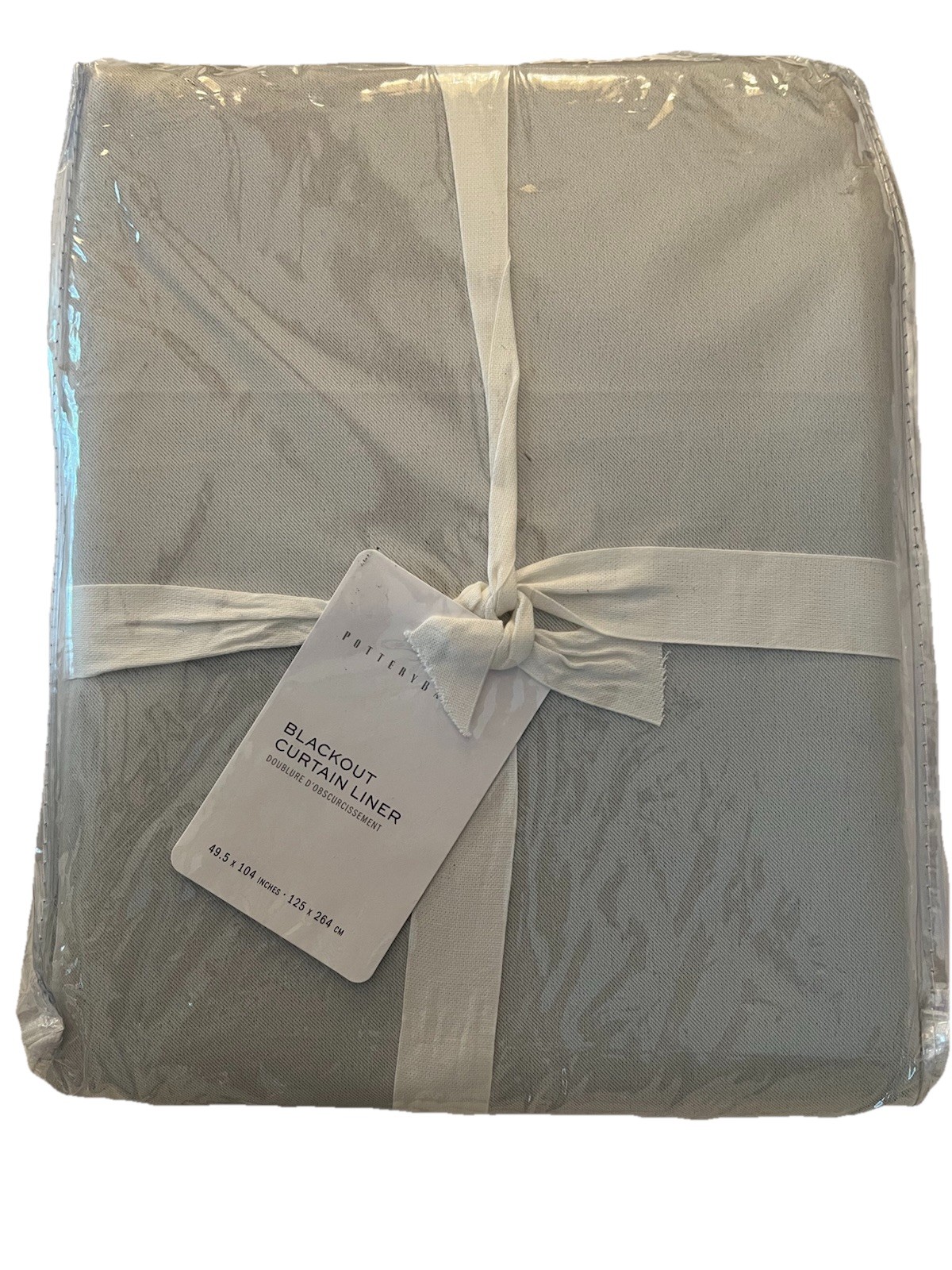 Pottery Barn Universal Blackout Curtain Liner 49.5×104” Off White_New_T#G